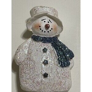 Vintage Snowman Handmade Christmas Pin Brooch Adorable